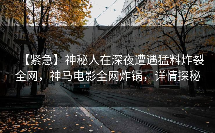 【紧急】神秘人在深夜遭遇猛料炸裂全网，神马电影全网炸锅，详情探秘