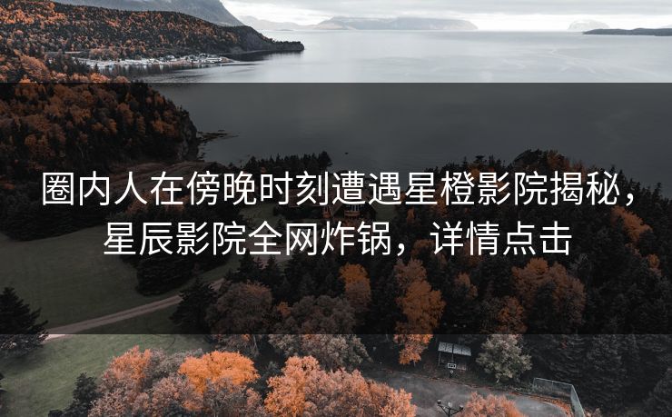 圈内人在傍晚时刻遭遇星橙影院揭秘，星辰影院全网炸锅，详情点击