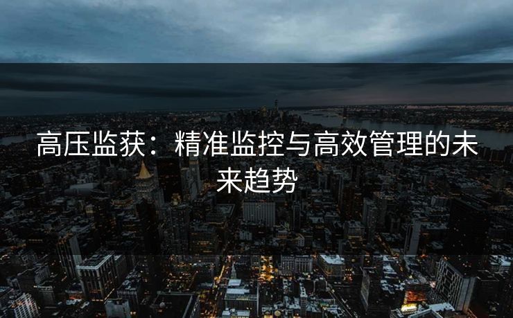 高压监获:精准监控与高效管理的未来趋势 高压监获:精准监控与高效管理的未来趋势